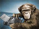 chimp at typewriter