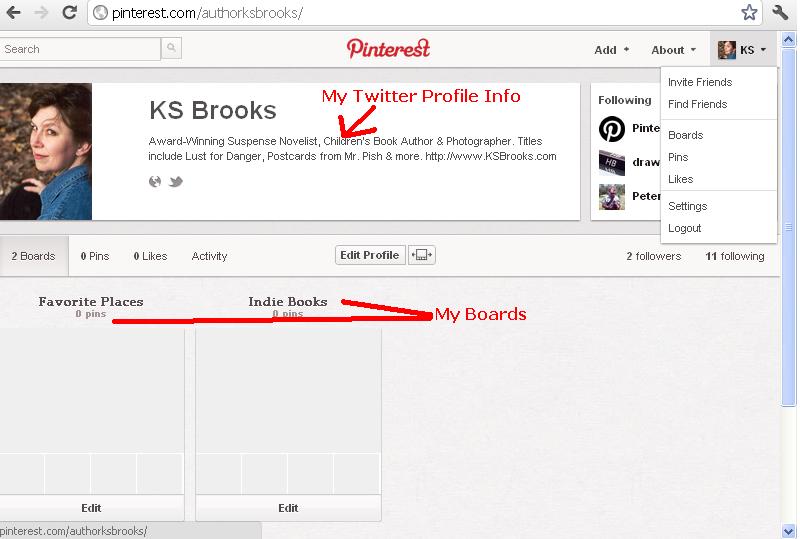 Pinterest profile for KSBrooks