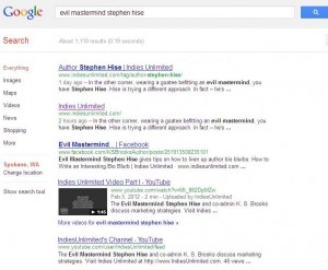 Google Search for Evil Mastermind