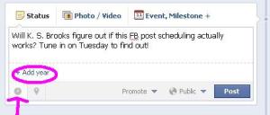 Schedule a Facebook post