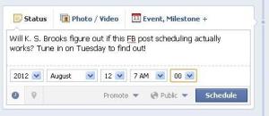 Schedule that Facebook Post