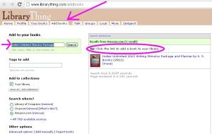 Add a Book to your LibraryThing Library