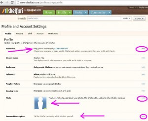 Set up your Shelfari Profile