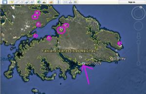 google earth falklands