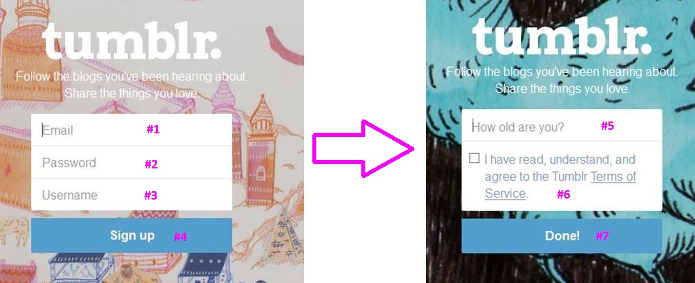 tumblr signup step 1 2