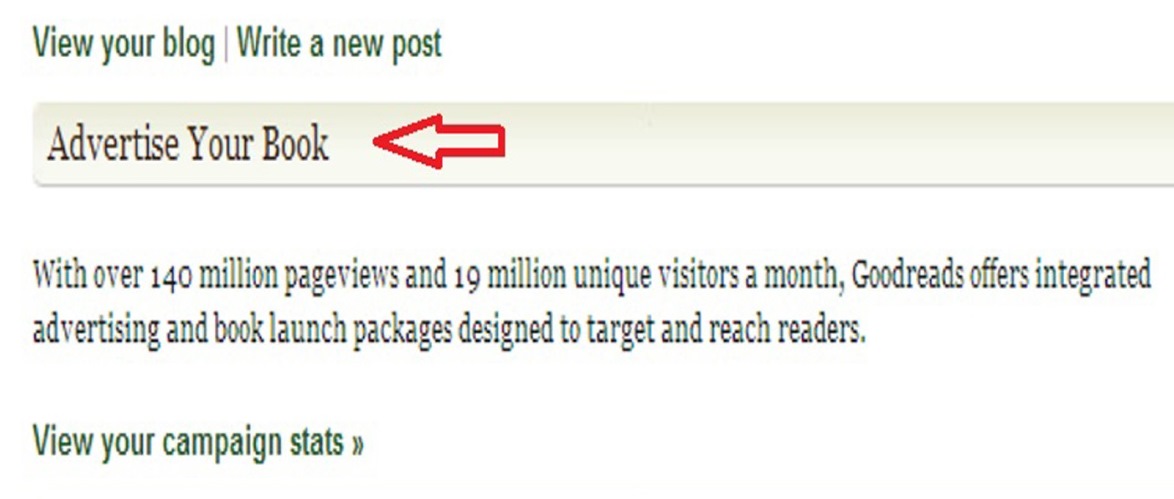 goodreads advertise your book