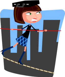 balancing on a tightrope