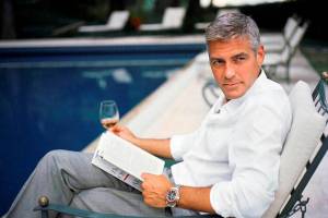 George Clooney Reading