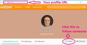 how to Follow someone on Wattpad