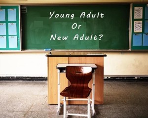 young adult or new adult on blackboard