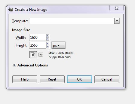GIMP 1 - New Canvas