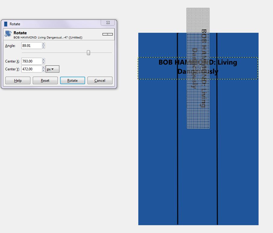 GIMP 5 rotating a text box