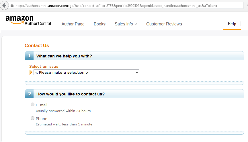 author central contact form for making a book perma-free