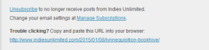 unsubscribe via wordpress