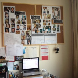 Melissa Pearl's writing wall