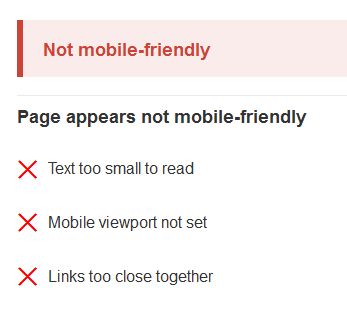 not mobile friendly