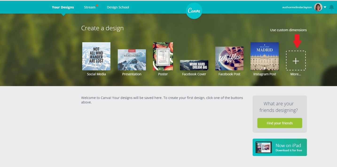 Canva MORE button