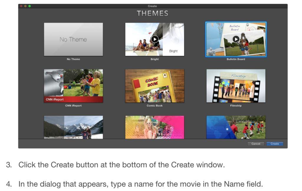 imovie title templates