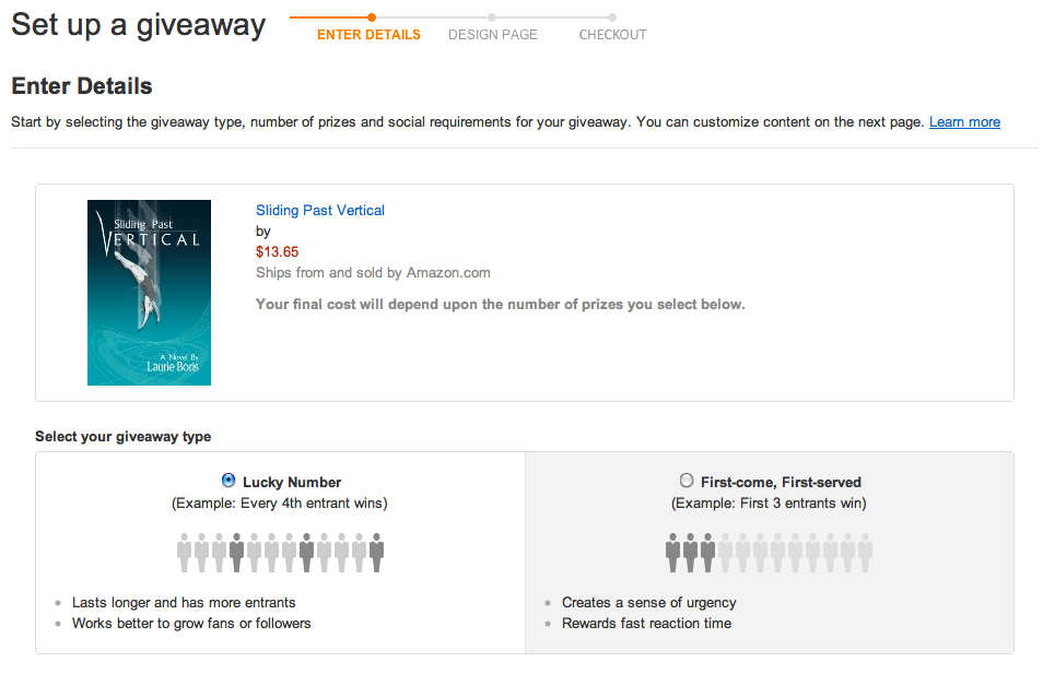 Amazon set up a giveaway