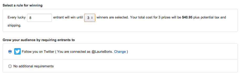 amazon lucky winner selection