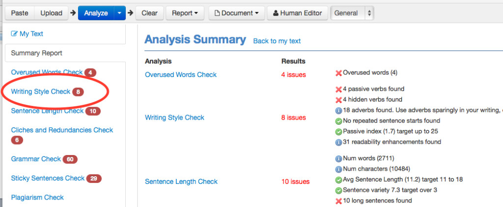 ProWritingAid ANALYSIS