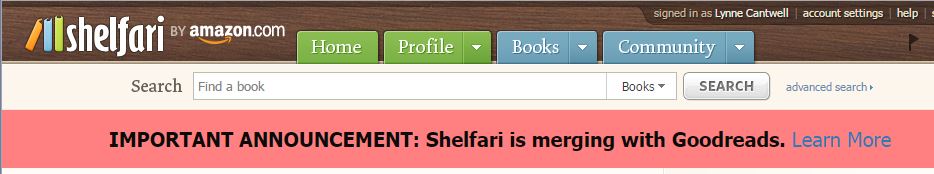 Shelfari is merging with Goodreads