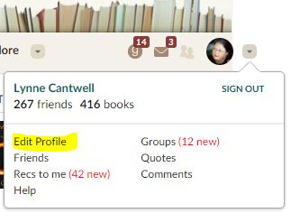 Edit your goodreads profile