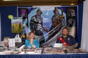 K. Rowe & illustrator Jason Sturgill at Comic Con