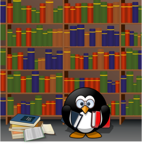 indie author books in libraries penguin-835742_640