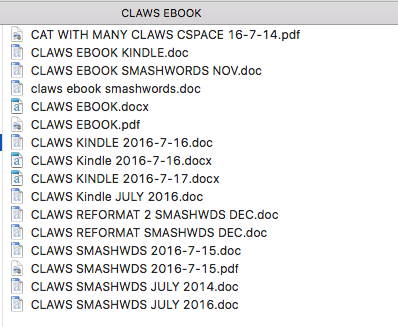 claws-ebook versions