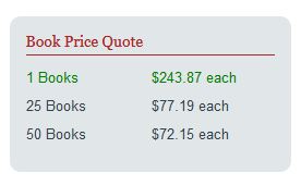 Book1One hardcover price quote