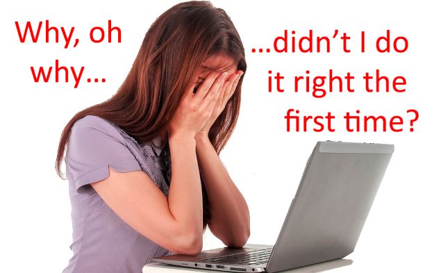 Girl at computer crying