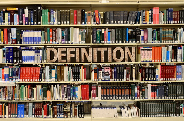 definition and bookshelves