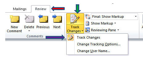 track-1 MS Word track changes tutorial