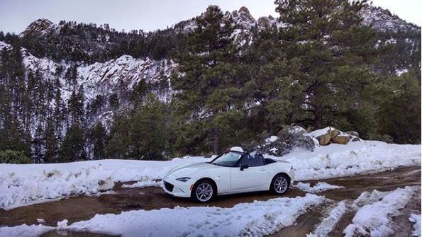 flash fiction writing prompt convertible car in snow