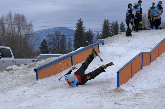 skier wiping out on a jump flash fiction writing prompt